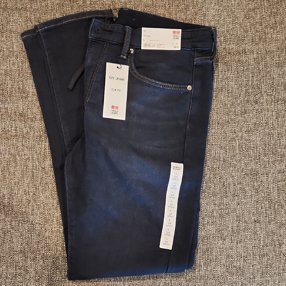 Uniqlo Men's Slim Jeans - Deep Navy